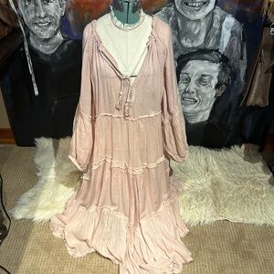 LIKE NEW - Free People- BOHO dress - maxi with lovely flounces